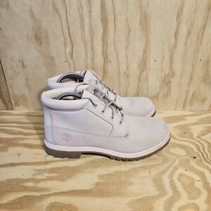 Timberland Pink Leather Boots Women's Size 10